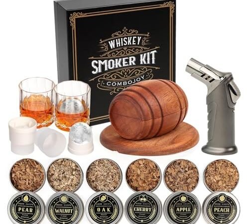 Leather Gifts for Him: Ultimate Whiskey Smoker Kit & Accessories